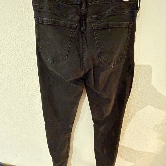 Brandy Melville jeans 26 Sm distressed gray straight bootcut frayed ripped jean - Picture 12 of 15